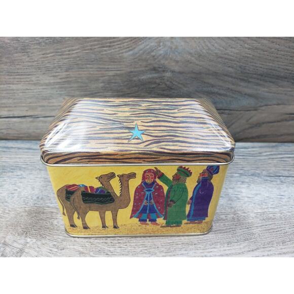 1993 Tinscapes Collectable Tin Jesus Is Born Empty - Picture 5 of 9